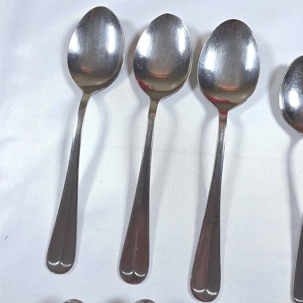 Barclay Geneve Oyster Bay Stainless Steel Flatware Set 12pc Heart Tip Korea S